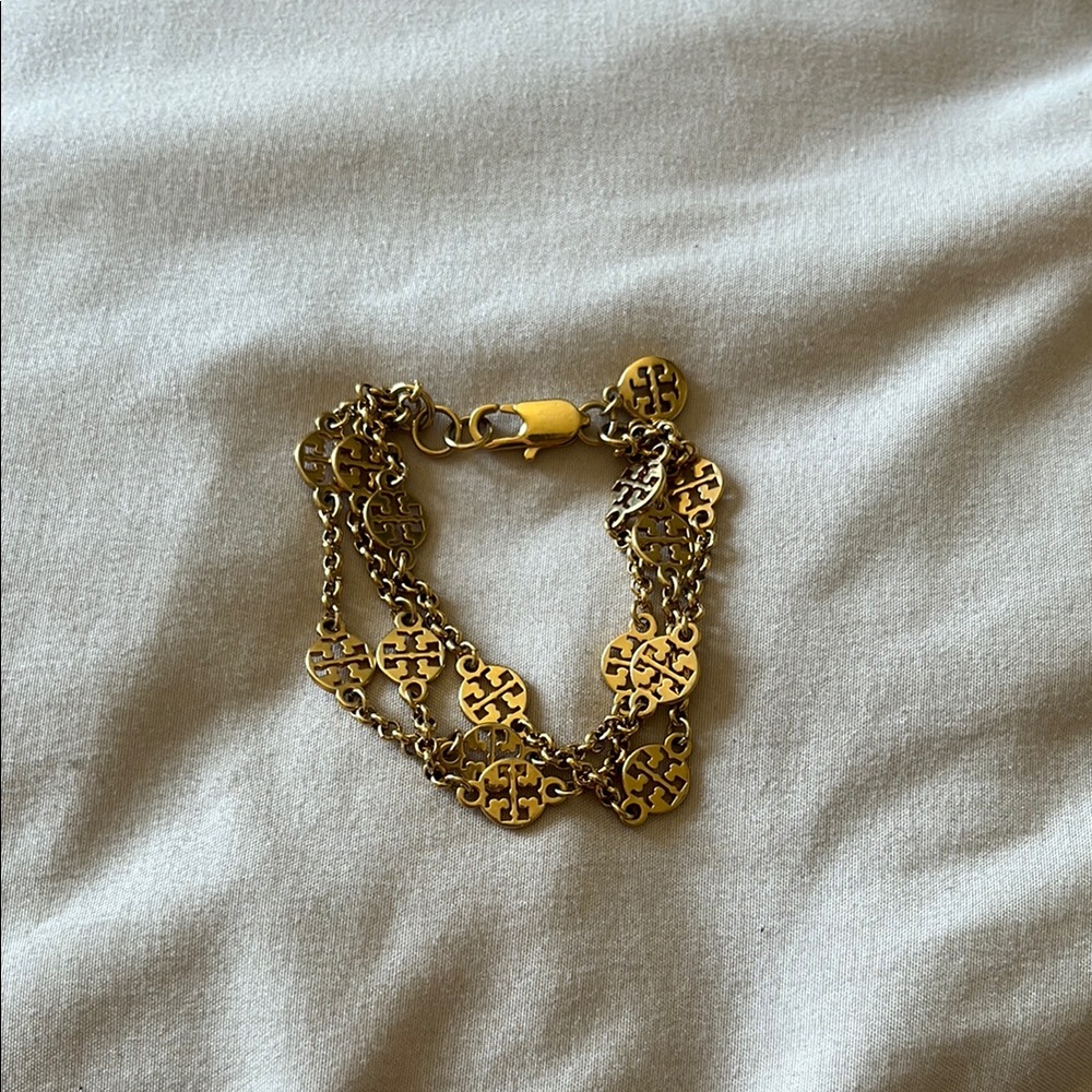 Tory Burch Gold Braided Bracelet